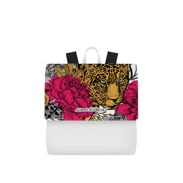 ZAINETTO LUX BIANCO FLORAL LEOPARD