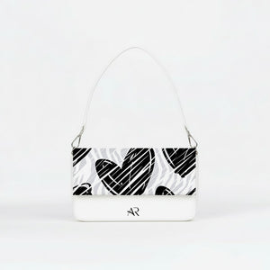 Borsa Infinity Black and White Heart