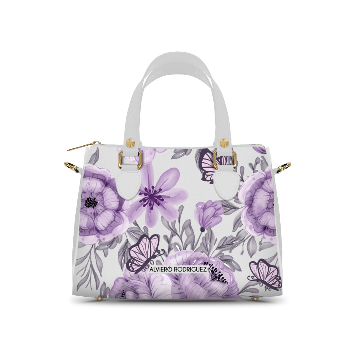 Bauletto Ivy Bianco Butterfly Violet