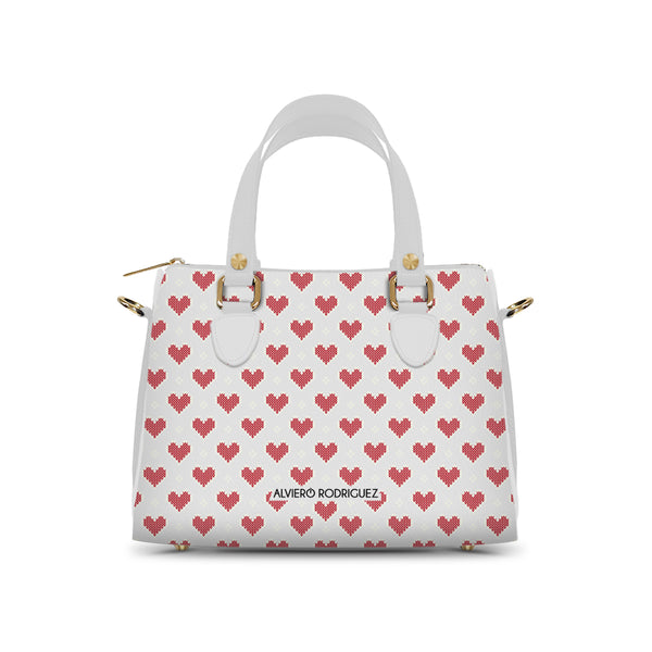 Bauletto Ivy Bianco Knith Heart
