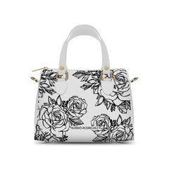 Bauletto Ivy Bianco Roses black