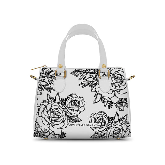 Bauletto Ivy Bianco Roses black