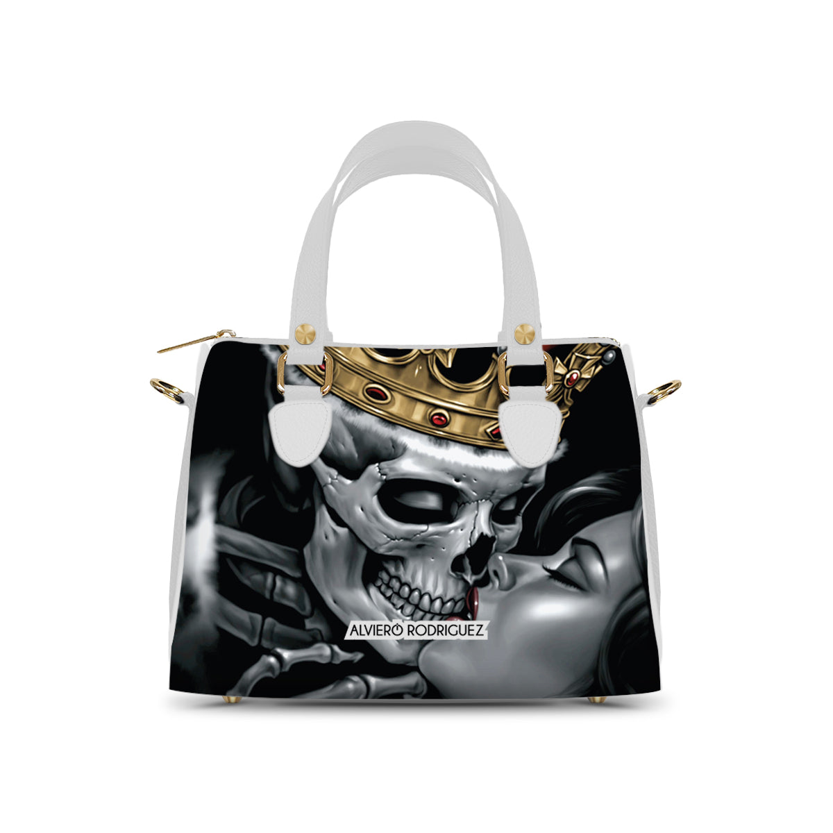 Bauletto Ivy Bianco Skull love