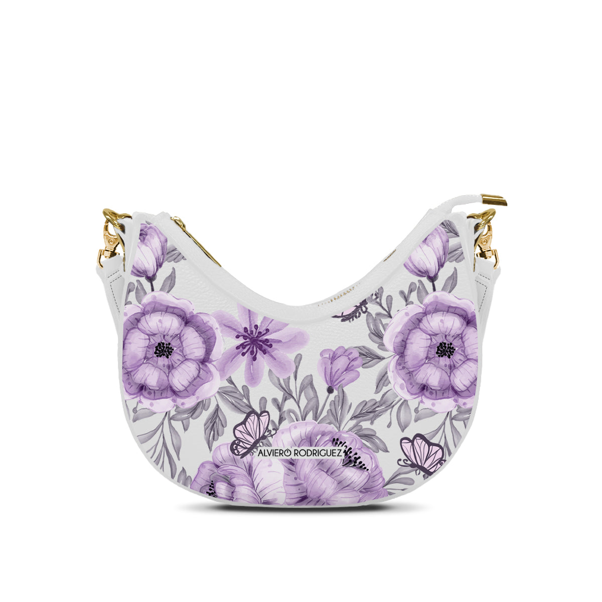 Borsa Bella Bianca Butterfly Violet