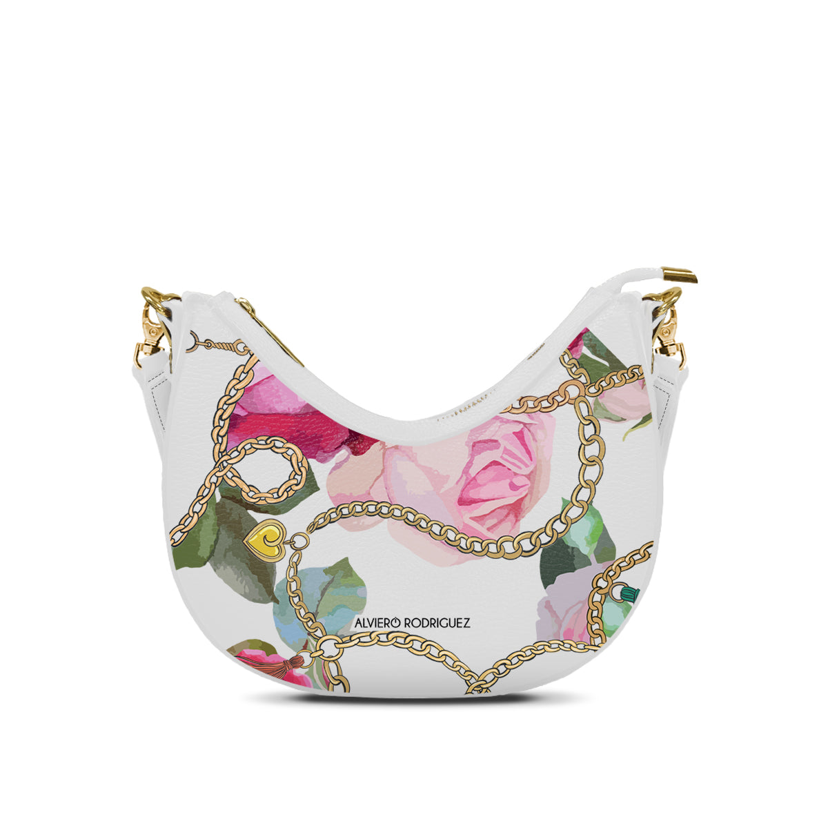 Borsa Bella Bianca Chained Rose