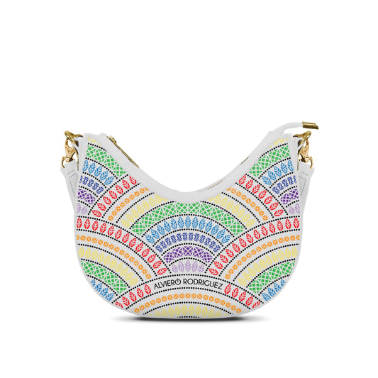 Borsa Bella Bianca Rainbow