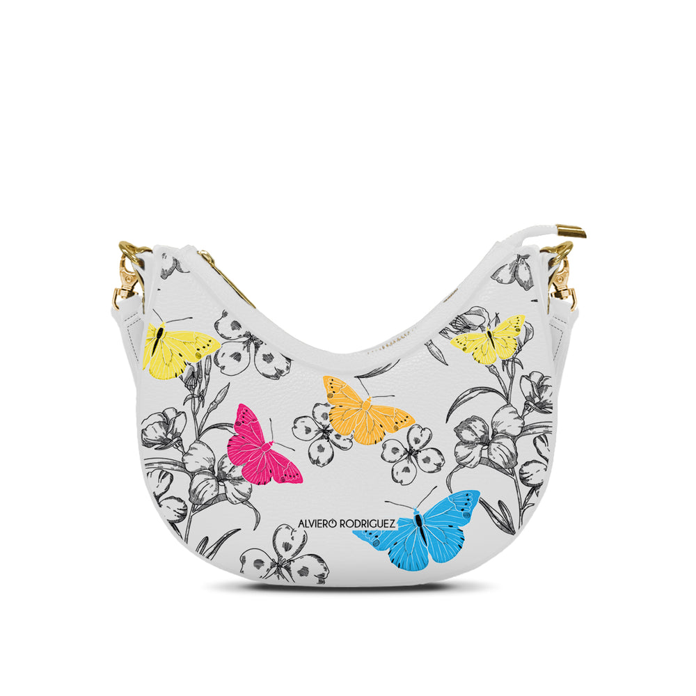 Borsa Bella Bianca Vintage Butterfly