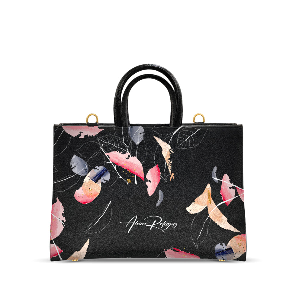 Borsa Nera Iris Brush Leaf