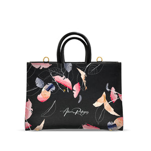 Borsa Nera Iris Brush Leaf