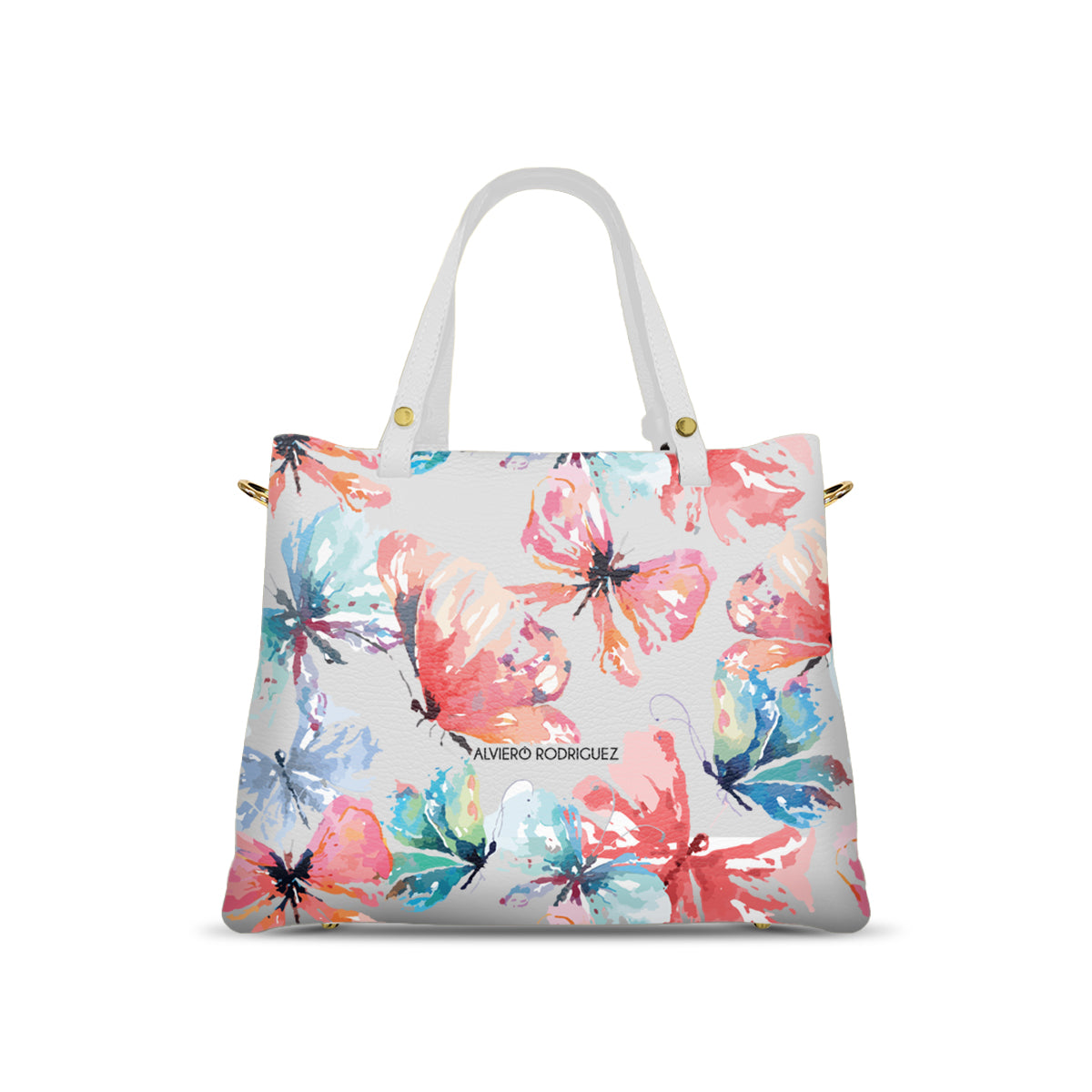 Borsa Soledad Bianca Butterfly Watercolors