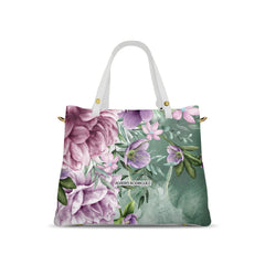 Borsa Soledad Bianca Green Flowers