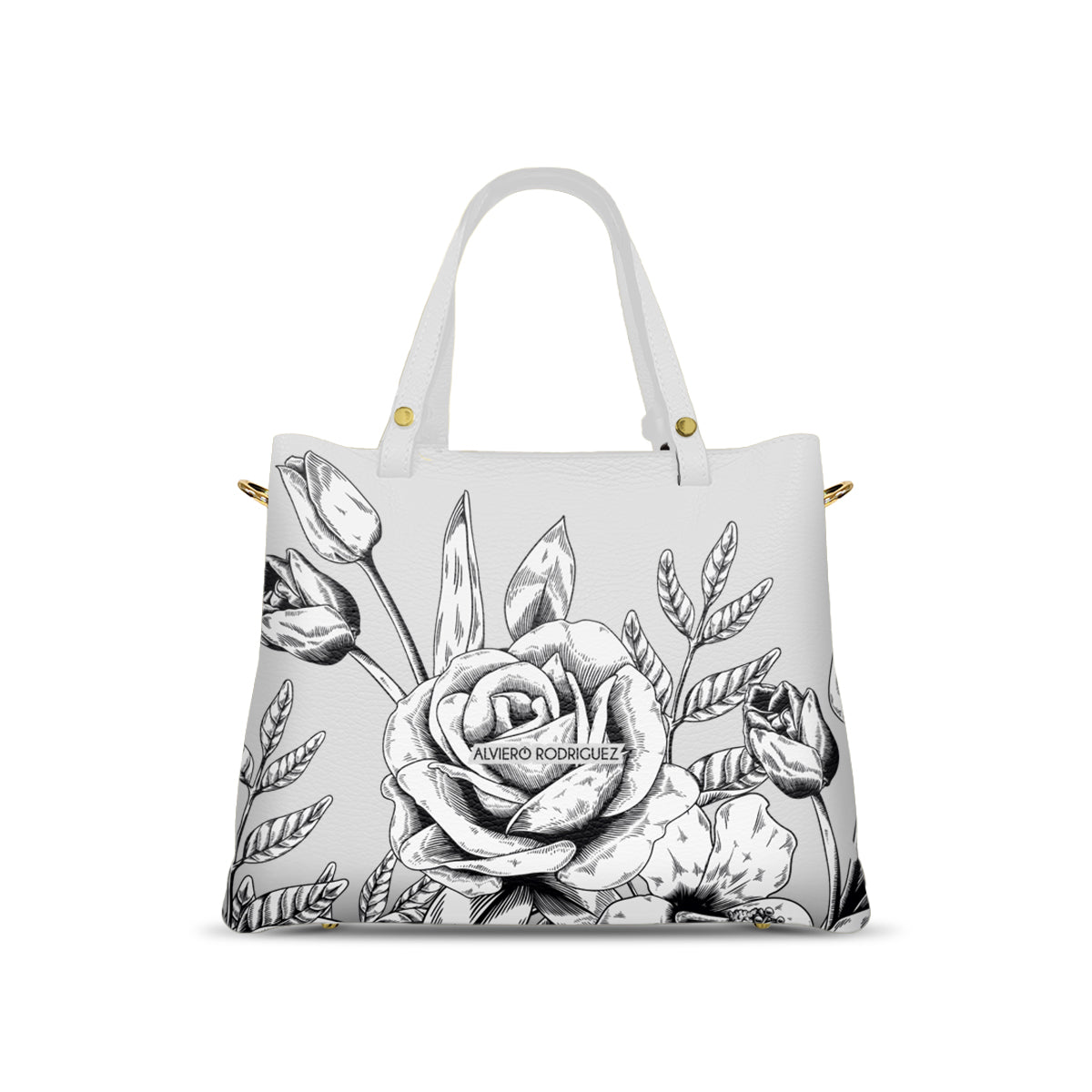 Borsa Soledad Bianca Rose flora