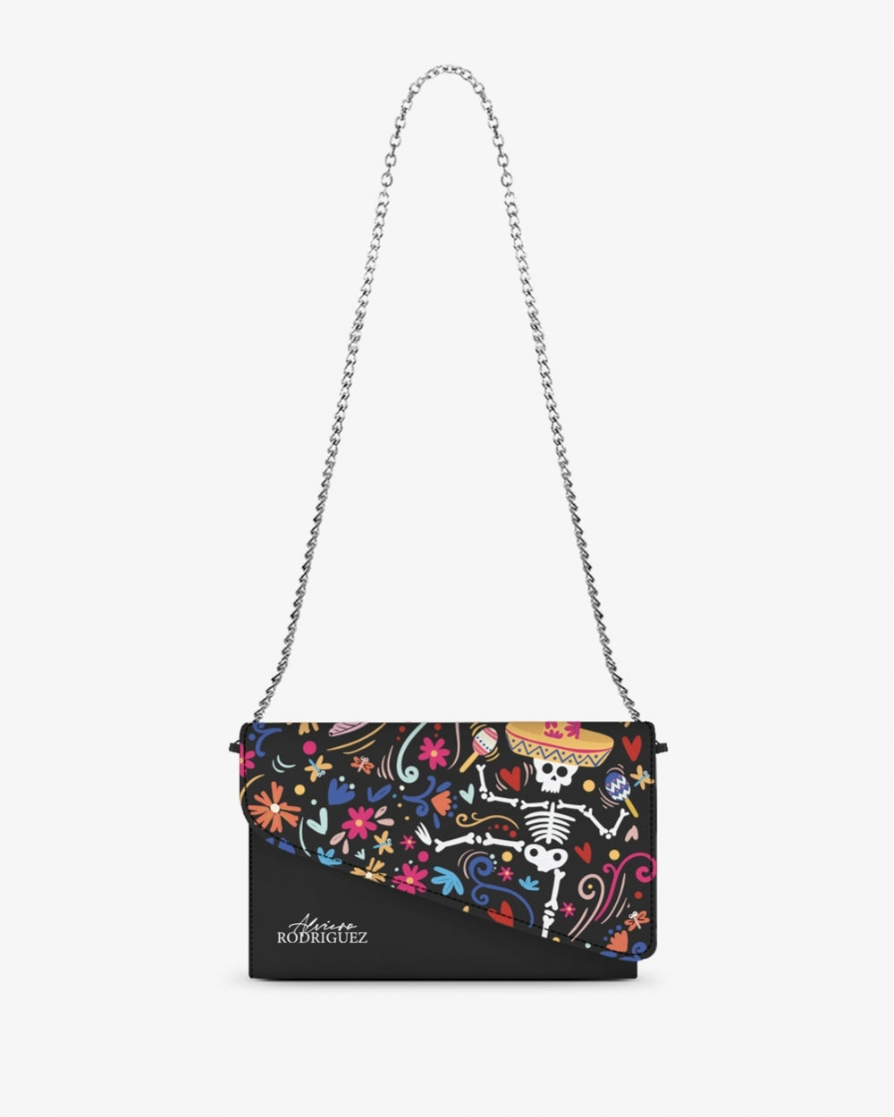 BORSETTA ELEGANCE NERA DIA DE LOS MUERTOS