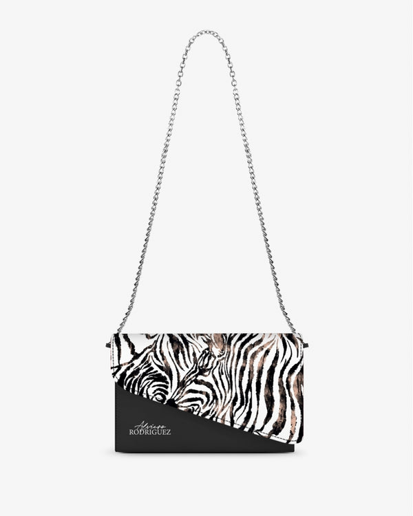 BORSETTA ELEGANCE NERA ZEBRASKIN