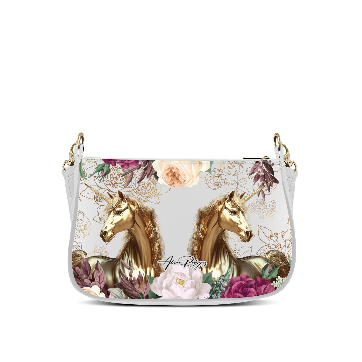 Borsa Desiree Bianca Gold Horse