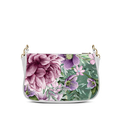 Borsa Desiree Bianca Green Flowers