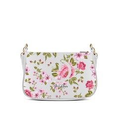 Borsa Desiree Bianca Signed Flowers