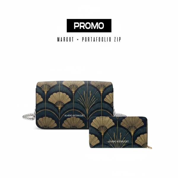 Promo Margot + Portafoglio Zip Green Arabic