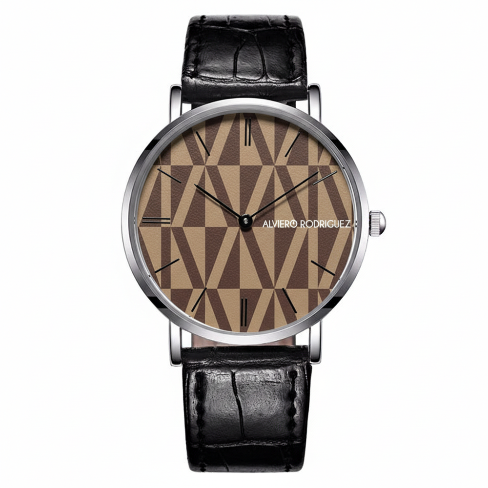 OROLOGIO MIAMI PATTERN CAPPUCCINO E MARRONE