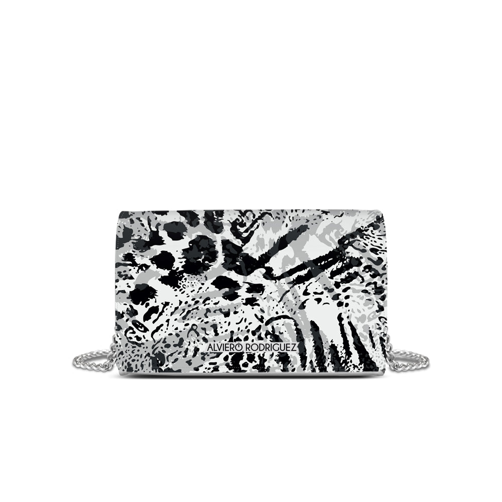 Tracolla Bianca Animal Print