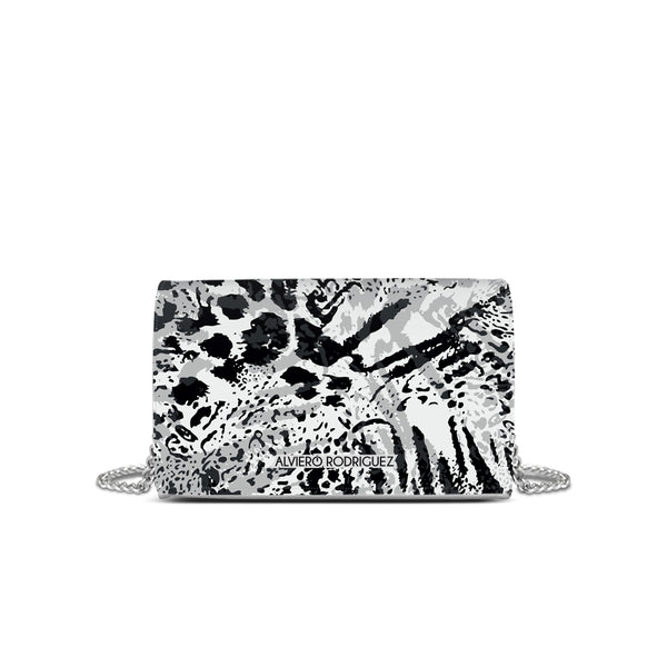 Tracolla Bianca Animal Print