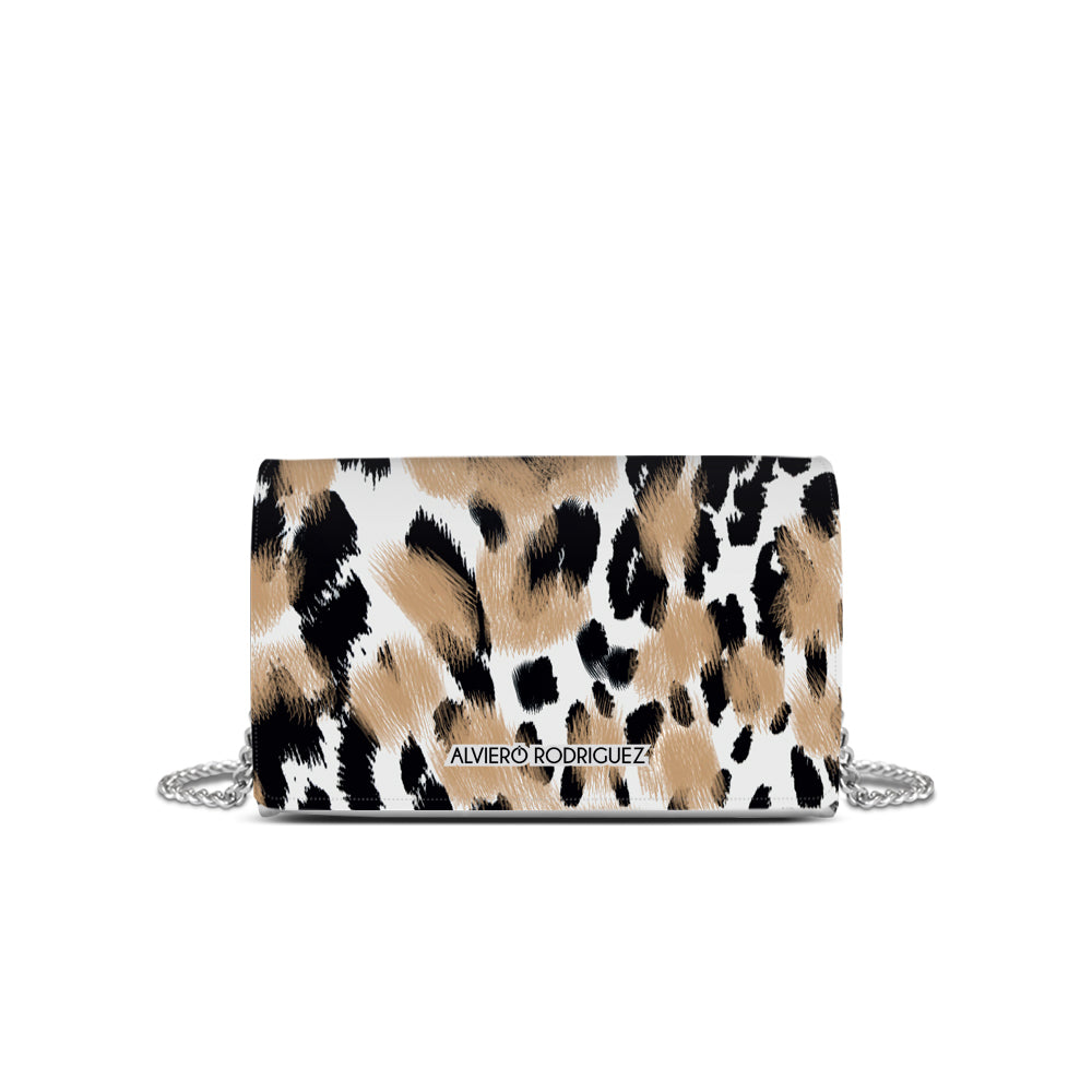 Tracolla Bianca Leopard Brush