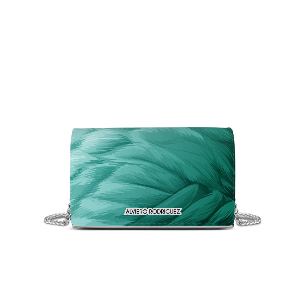 Tracolla Bianca Green feathers