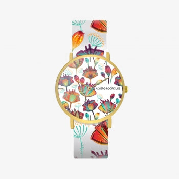 OROLOGIO BIANCO FLOWER ART