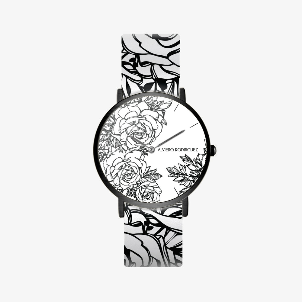 OROLOGIO ROSES BLACK BIANCO