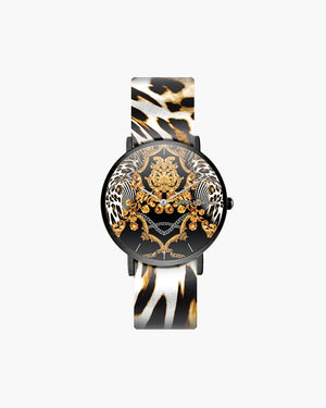 OROLOGIO NERO BAROQUE LEOPARD