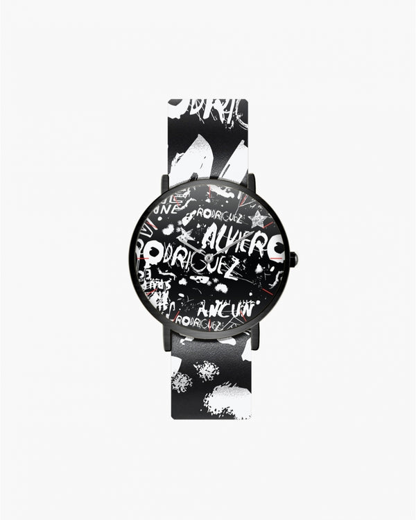 OROLOGIO NERO SPLATTER SCRIPT