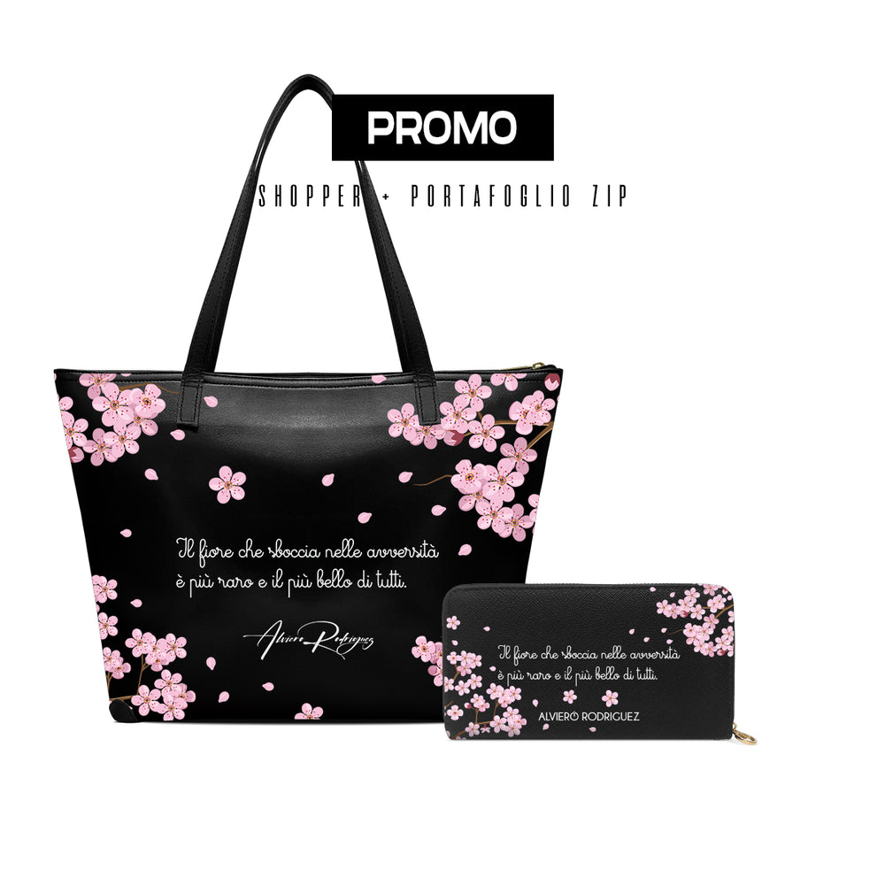 Promo Maxi Shopper + Portafoglio Zip Il Fiore