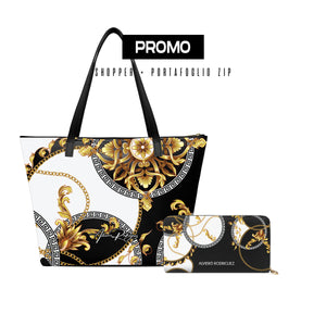 Promo Maxi Shopper + Portafoglio Zip Royal White