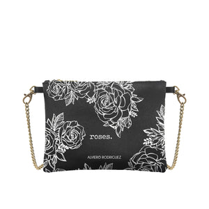 Pochette Teddy Nera Roses White