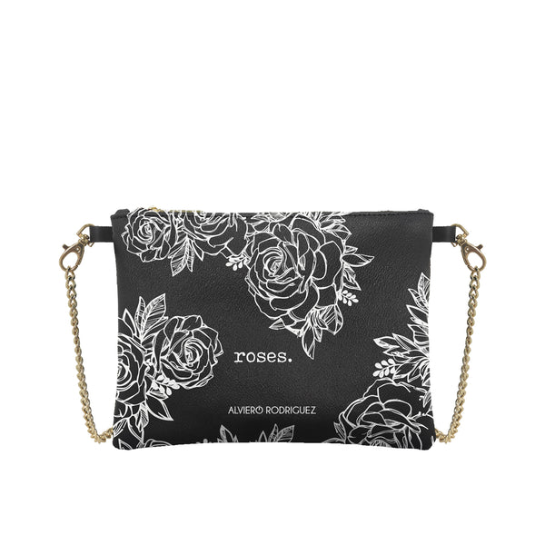 Pochette Teddy Nera Roses White