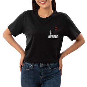 T-Shirt nera Donna Alviero Fly