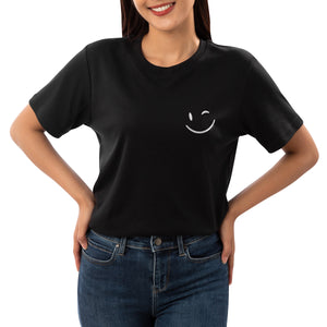 T-Shirt nera Donna Smile