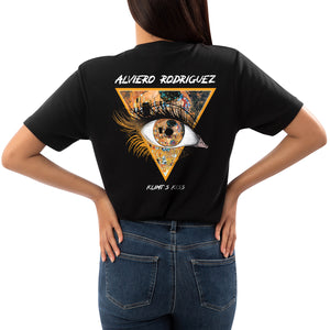 T-Shirt nera Donna Eye Klimt's Kiss