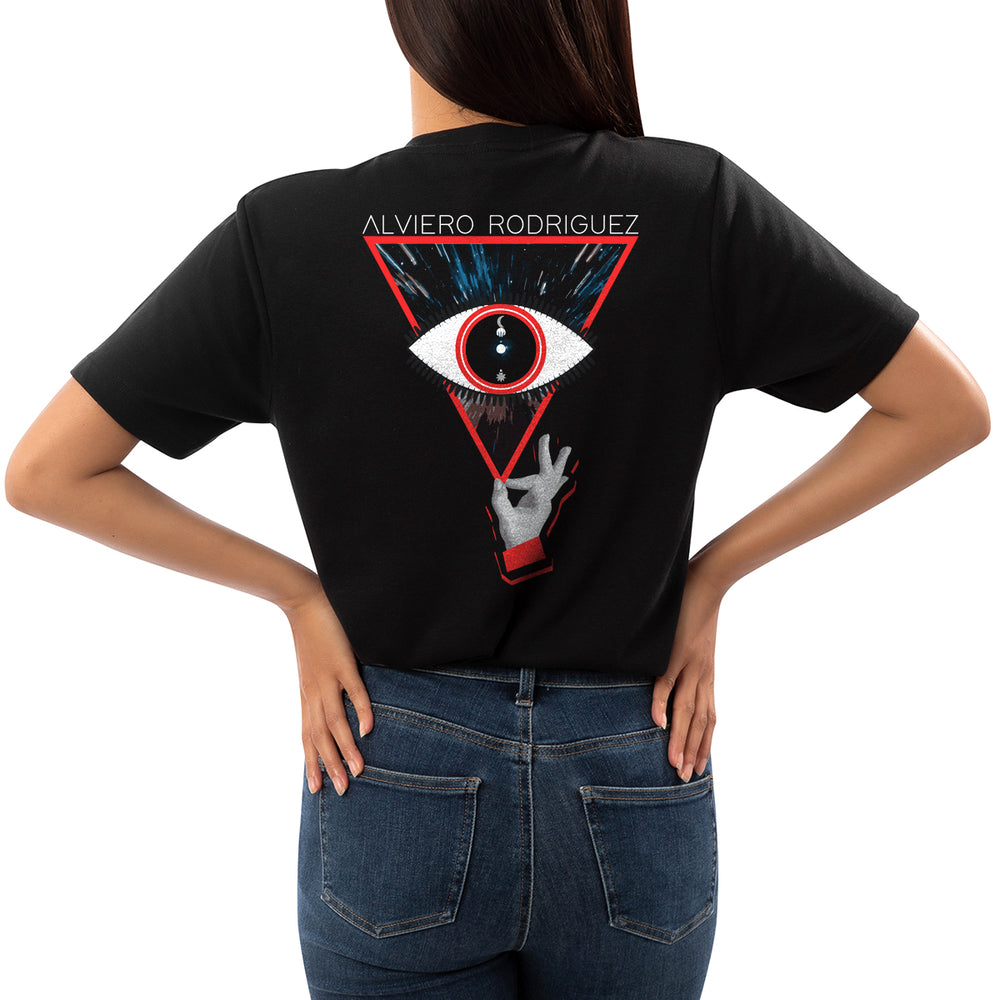 T-Shirt nera Donna Eye Univers