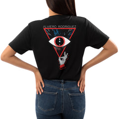 T-Shirt nera Donna Eye Univers