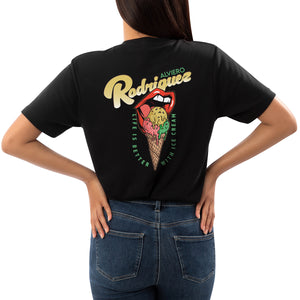 T-Shirt nera Donna Ice Cream