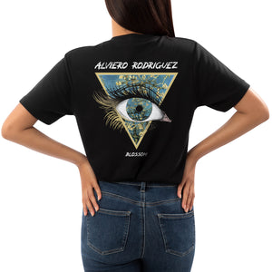 T-Shirt nera Donna Eye Blossom