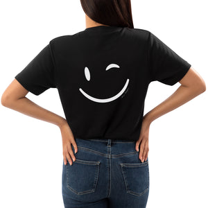 T-Shirt nera Donna Smile