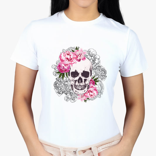 T-Shirt Donna Skull Roses