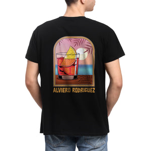 T-shirt nera Uomo Aperitiv beach