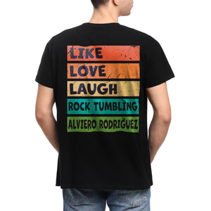 T-shirt nera Uomo Like love laugh
