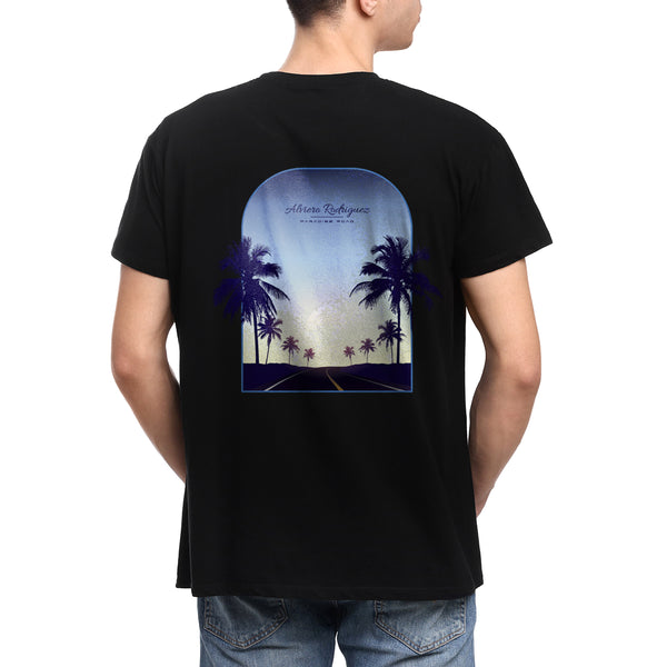 T-shirt nera Uomo Paradise Road