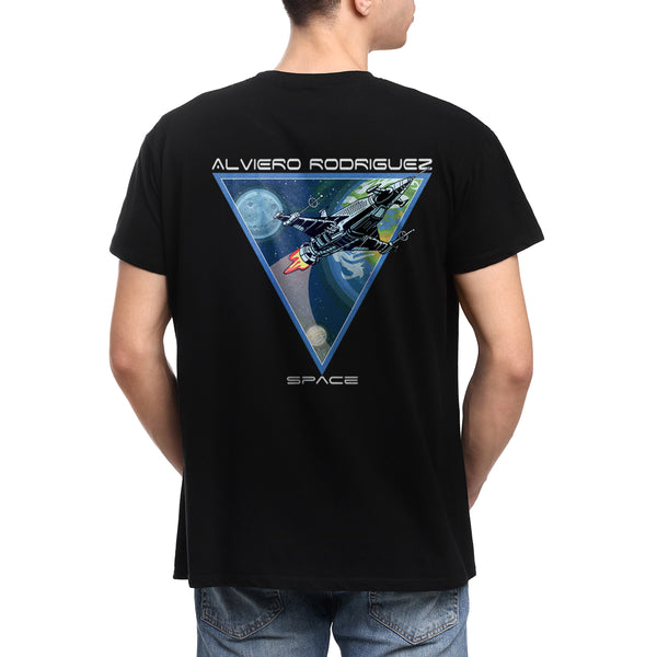 T-shirt nera Uomo Alviero Space