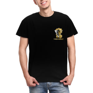 T-shirt nera Uomo Skull gold