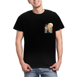 T-shirt nera Uomo Rainbow beach
